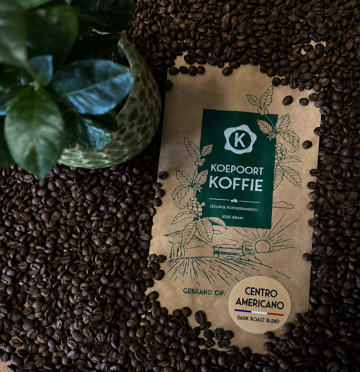 Centro Americano dark roast, vers gebrand, 1000 gram