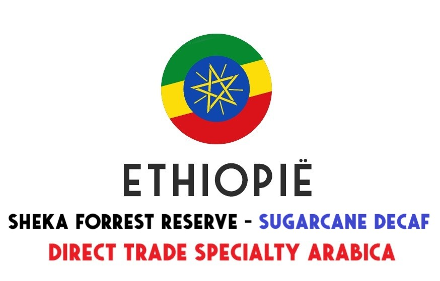 Ethiopia Sheka forrest reserve Sugarcane Decaf - Direct trade - ongebrand - 1 kg