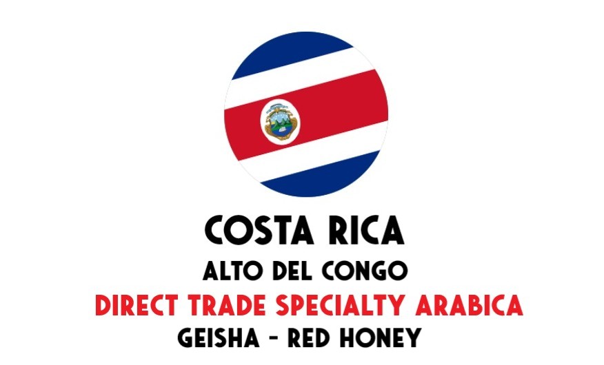 Costa Rica Alto del Congo Red Honey Geisha - Direct Trade - ongebrande groene koffiebonen - 1 kg