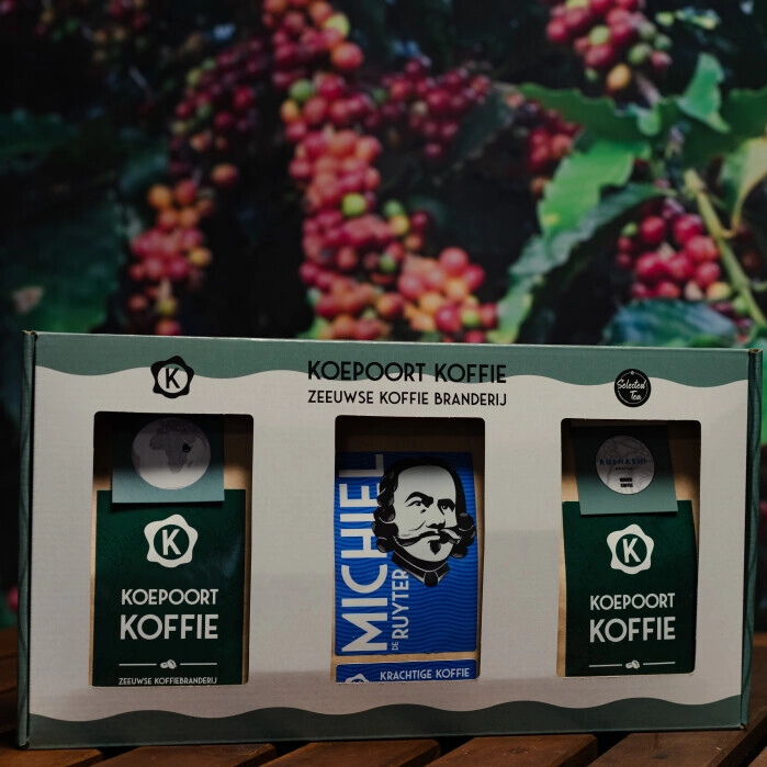 Kadoverpakking 3x 250 gram koffiebonen