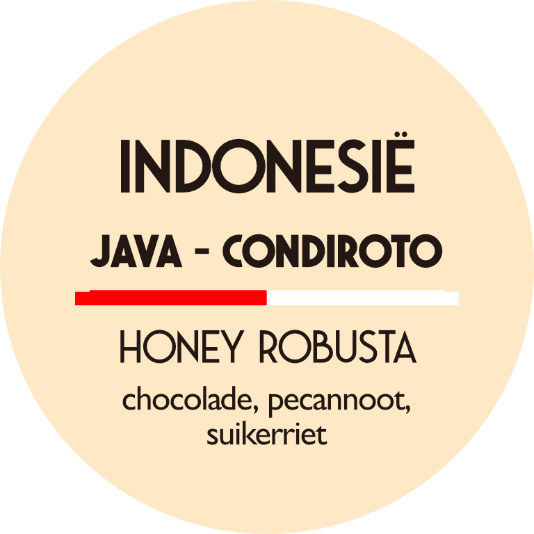 Indonesië Java Condiroto fine robusta Direct Trade Specialty vers gebrand 1000 gram