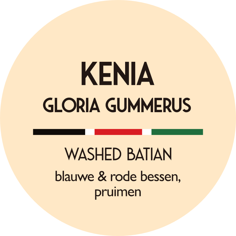 Keniaanse Sakami Gloria Arabica Washed Batian Direct Trade vers gebrande 1000 gram